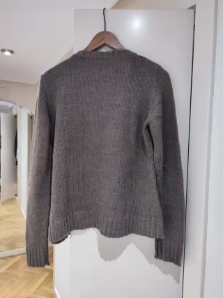 Chaqueta de punto marrón