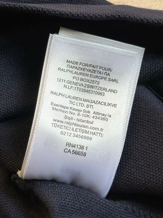 Polo Ralph Lauren Manga Larga Azul Rojo Talla M