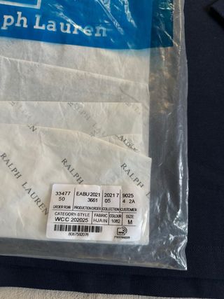 Polo Ralph Lauren Manga Larga Azul Rojo Talla M