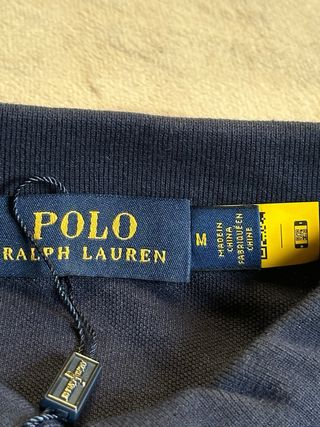 Polo Ralph Lauren Manga Larga Azul Rojo Talla M
