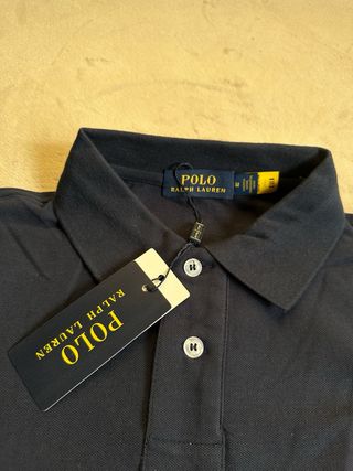 Polo Ralph Lauren Manga Larga Azul Rojo Talla M