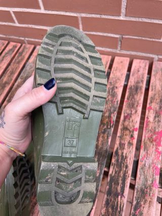 Botas de agua verdes Zara talla 37