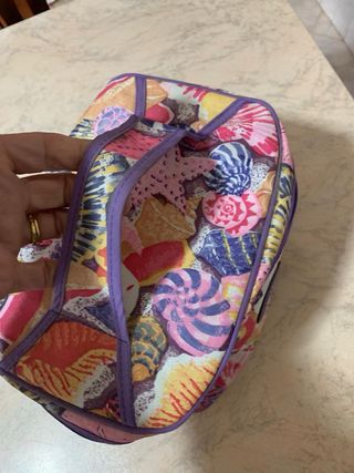 Beautycase vintage con motivo marino M. Van Crollo