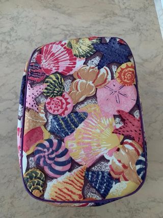 Beautycase vintage con motivo marino M. Van Crollo