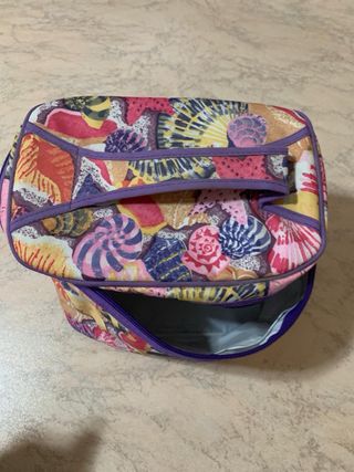 Beautycase vintage con motivo marino M. Van Crollo