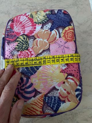 Beautycase vintage con motivo marino M. Van Crollo