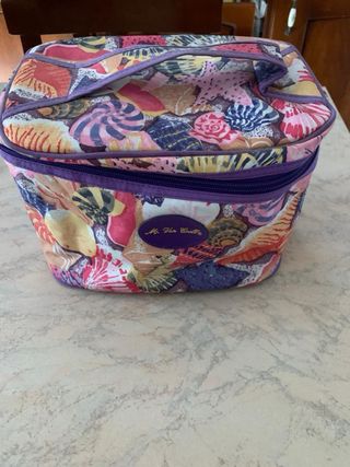 Beautycase vintage con motivo marino M. Van Crollo