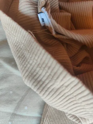 Vestido Bershka sin mangas beige Talla S