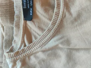 Vestido Bershka sin mangas beige Talla S