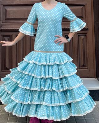 Traje de Flamenca Niña 10-11-12-13 años mas o meno