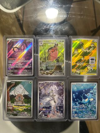 Lote 6 Cartas Pokémon: Reshiram, Horsea, Pidgey, e