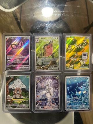 Lote 6 Cartas Pokémon: Reshiram, Horsea, Pidgey, e