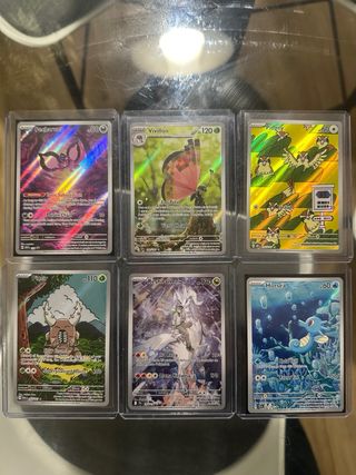 Lote 6 Cartas Pokémon: Reshiram, Horsea, Pidgey, e
