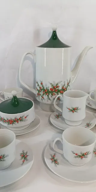 Servizio Caffè da 9, Porcellana Bavaria Vintage.