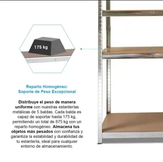 Estantería de 4 niveles – Perfecta para almacenar