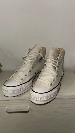 Converse Plataforma Blancas Talla 42.5