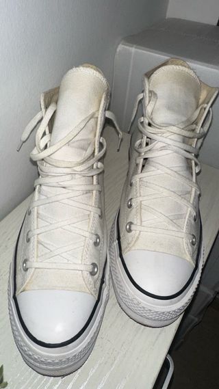Converse Plataforma Blancas Talla 42.5
