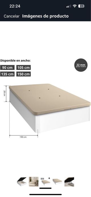 Canapé abatible 135x190