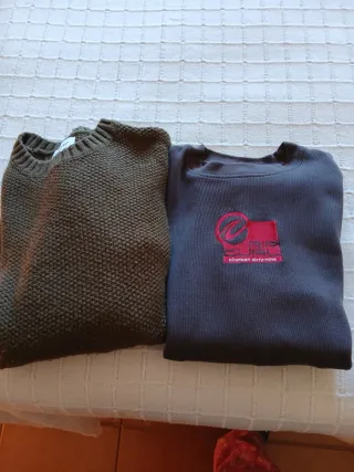 Jersey hombre marrón y gris