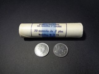 CARTUCHO 50 MONEDAS DE 5 PTAS. 1980 * 81