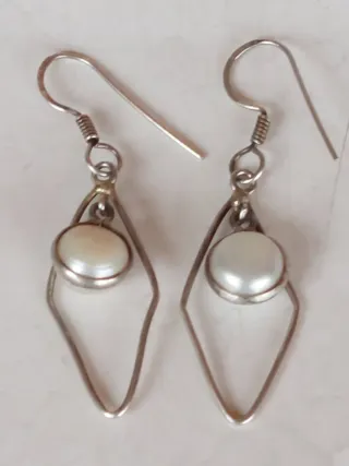 Pendientes Plata 925 con Perla