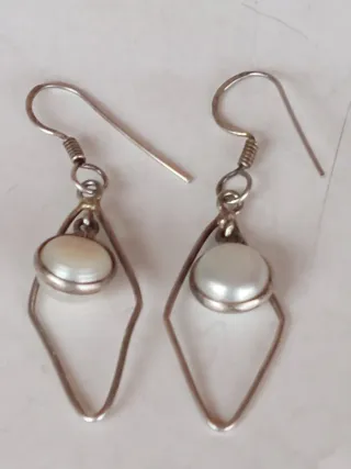 Pendientes Plata 925 con Perla