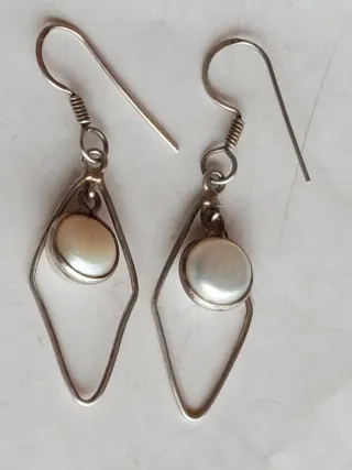 Pendientes Plata 925 con Perla
