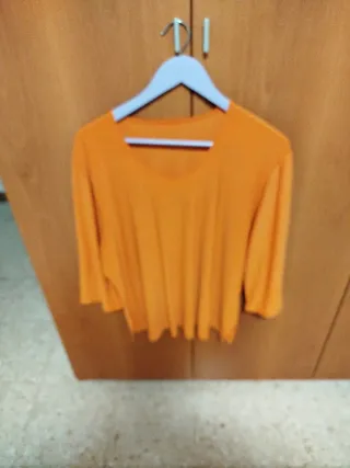 Blusa naranja mujer