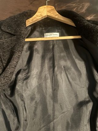 Chaqueta Gerard Darel Negra Tweed Talla 42