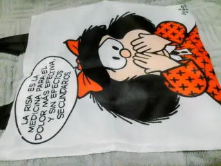Bolso tipo Tote Mafalda de lona