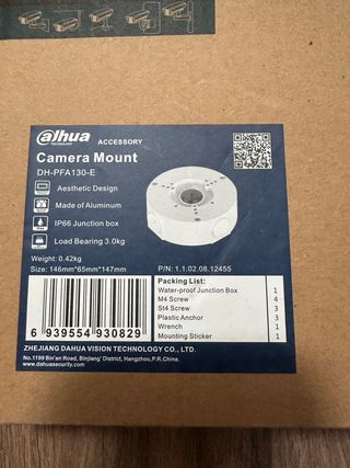 Base Cámara Dahua DH-PFA130-E