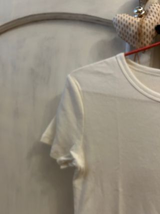 Camiseta canalé blanca Pull&Bear Talla L