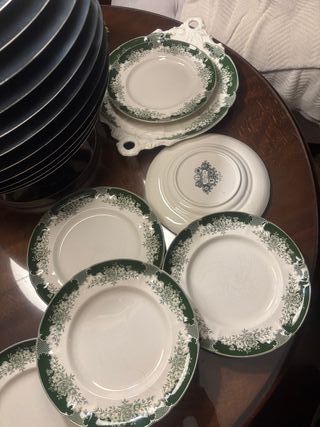 Fuente y 6 platos postre Pickman la cartuja