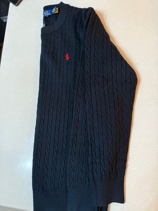 Jersey Polo Ralph Lauren Negro Cable Knit