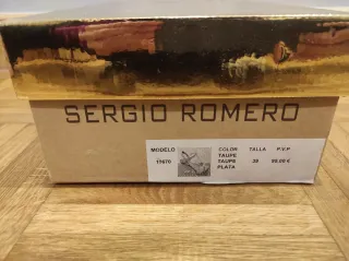 Sandalias Sergio Romero T39 taupe/Plata