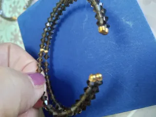 Bracciale Swarovski oro 750 e cristalli grigi