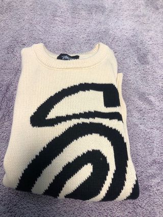 Jersey Stussy Chico Beige y Negro