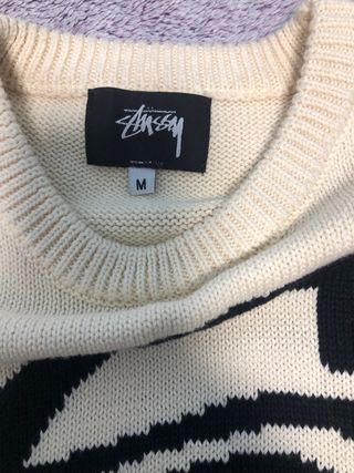 Jersey Stussy Chico Beige y Negro