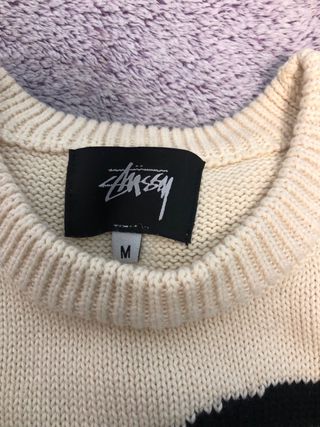Jersey Stussy Chico Beige y Negro