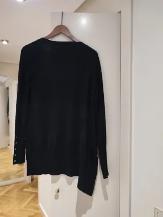 Blazer negro con botones nacarados