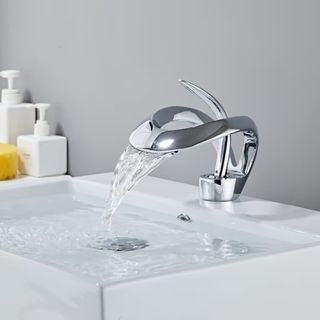 Rubinetto bagno cromato miscelatore leva singola