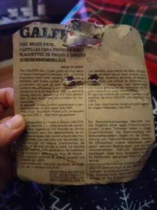 Pastillas Freno Galfer Moto FD169G1054