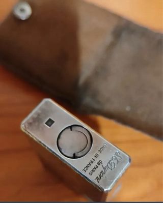 Mechero Dupont Plata antiguo con funda original