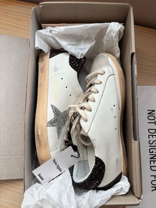 Golden Goose Superstar estrella plateada