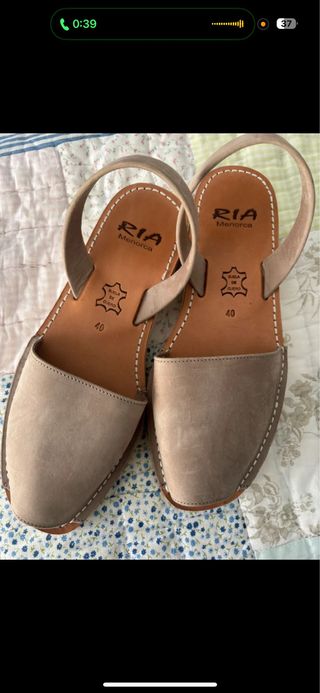 Sandalias RIA Abarcas Beige Talla 40