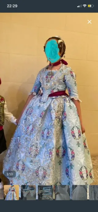 Traje fallera niña de 5 a 9 años