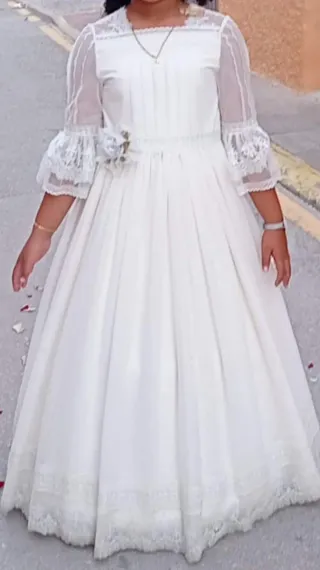 Vestido Comunión Niña Talla 12 Rosa clara