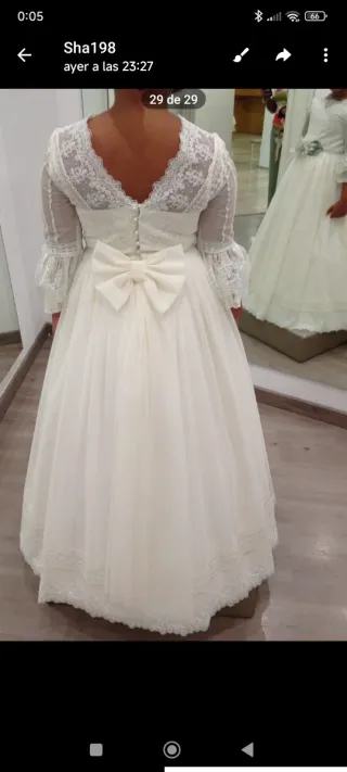 Vestido Comunión Niña Talla 12 Rosa clara