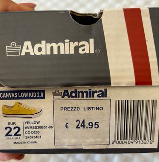 Sneakers Admiral bambino/a taglia 22