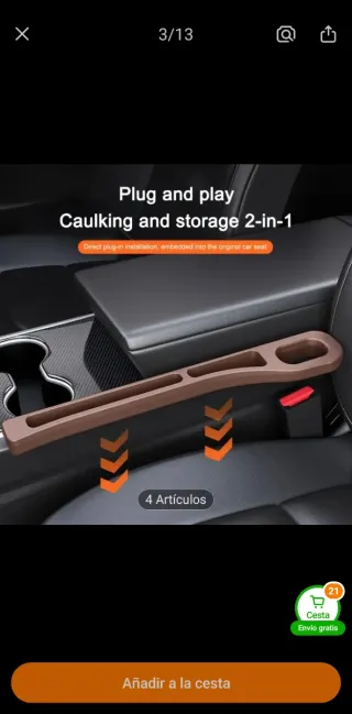 2 Piezas Tapón Hueco Asiento Coche Negro